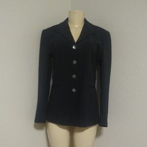 Joan & David Black Single Breasted Long Sleeves Jacket Italy 40; USA 4/6/8 XS/S